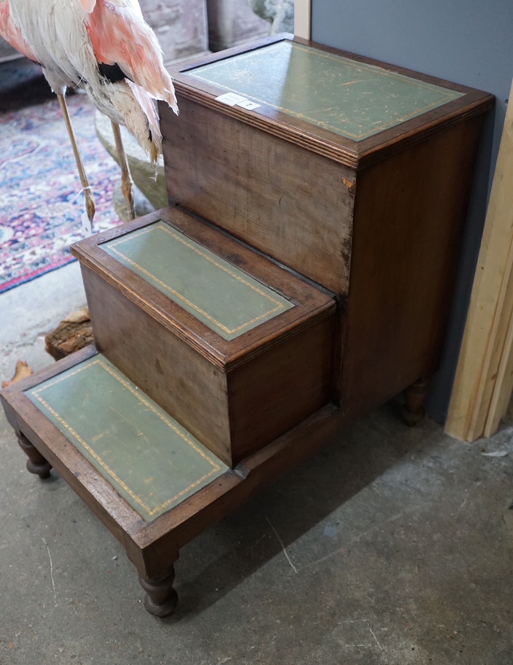 A Victorian mahogany step commode, width 44cm, depth 68cm, height 66cm